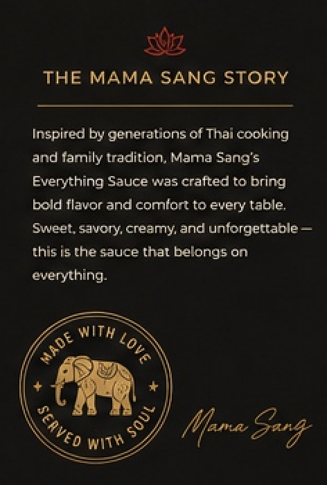The Mama Sang Story — Made with love, served with soul